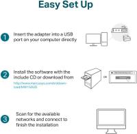 TP-LINK MERCUSYS MW150US 150Mbps 2.4GHZ,USB 2.0,WiFi NANO USB ADAPTÖR